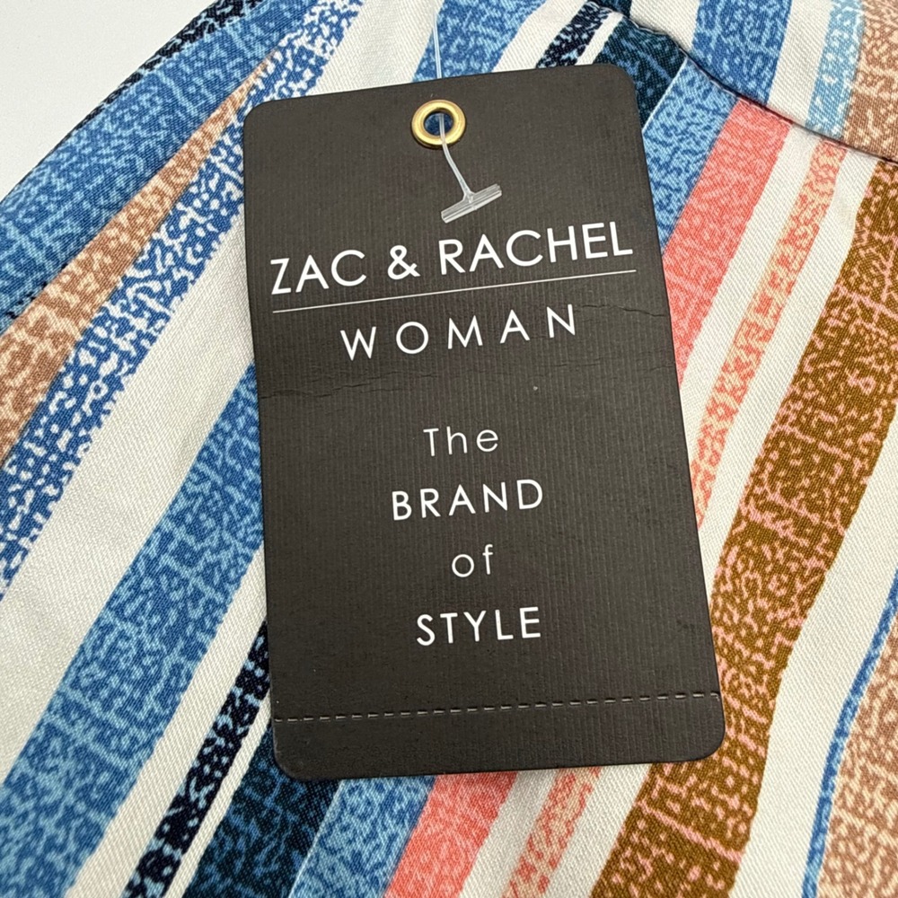 Zac & Rachel New Millennium Skort 16W NWT Striped Pull On Coconut Milk Riviera - Picture 5 of 10